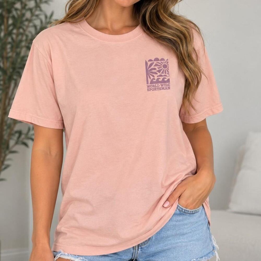 World wide sportsman pink t shirt